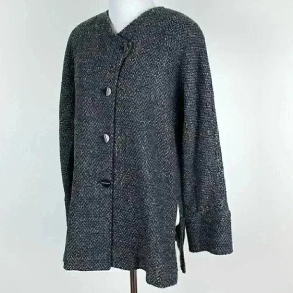 Vtg Hoang Nguyen blazer size 8 lagenlook 45% wool - Picture 8 of 10